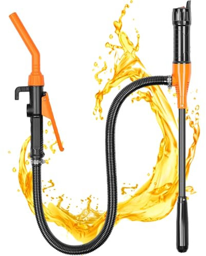 ZephyrGlow Bomba de Transferencia Eléctrica - Bomba de Transferencia de Líquido Accionada por Batería, Bomba de Transferencia de Combustible Eléctrica Bomba Sifón Portátil Succión Automática,Orange