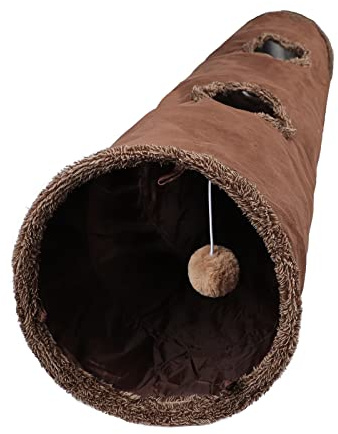 Großer Katzentunnel für Indoor-Katzen, 129,5 cm, Welpenspieltunnel, kleiner Hundetunnel, Indoor-Hunde-Agility-Tunnel, Haustierspielzeug