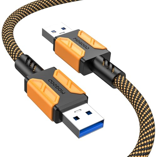 MOGOOD USB 3.0 A Auf A Kabel, 5Gbit/s, 2m, Geflochtenes, Plug-Play, Stabile | Kupferkern, Vergoldete Stecker, 5Gbit/s Übertragung, Für PC/Externe Festplatte/Samsung, Büro/Reisen, Zuverlässige, Kompaktes