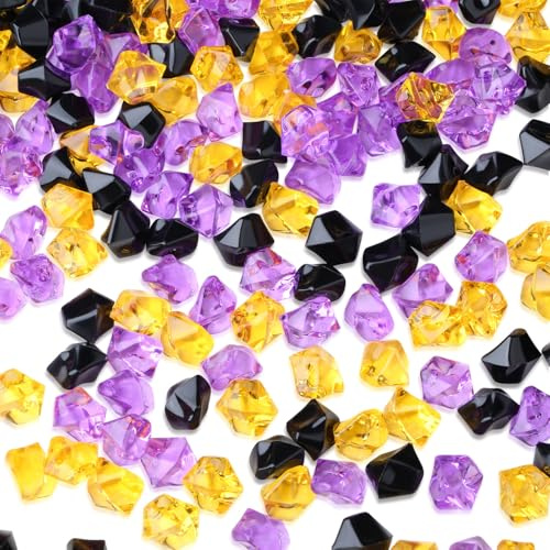 AWARDSEN 500 Stück Halloween Colourways Acryl Deko 14 mm Diamanten mit Box | AWARDSEN Edelsteine für Halloween Deko, Kunsthandwerke Deko, Glitzersteine, dekosteine, Party, Vasenfülle, Muggelsteine Bunt