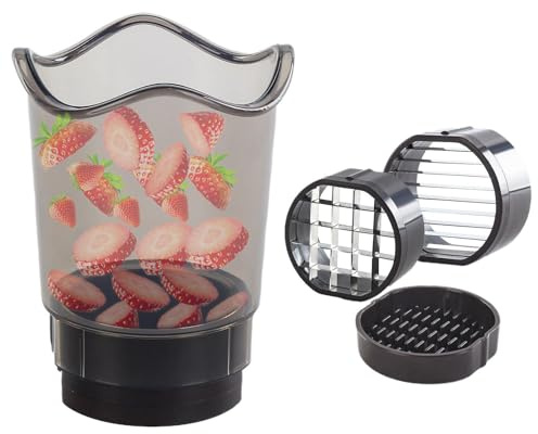 Fruit Cutter | Strawberry Cutter, High Efficiency Lightweight Kitchen Utensil for Meal Preparation, Quick Snacks, Homemade Salads - Grapes, Eggs