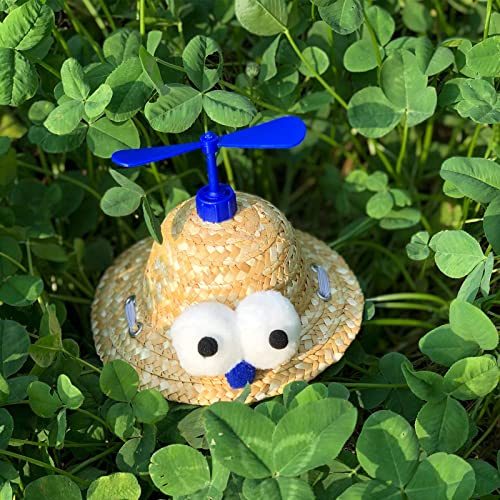Sombrero de paja para mascotas pequeñas, bonito disfraz para perros, cachorros, cubo, protección solar, para niñas y niños, sombreros para mascotas, animales pequeños, gatos