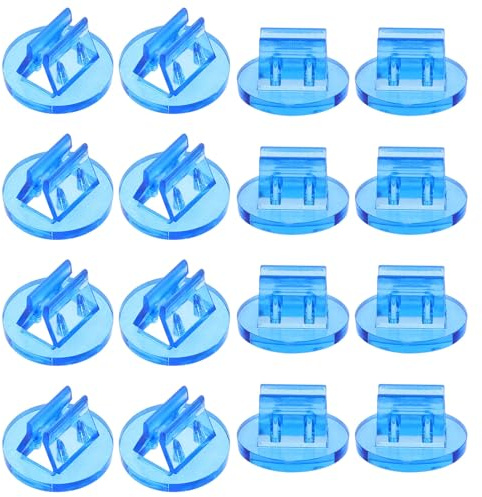 Veemoon Lot de 100 Porte-Cartes de Jeu en Plastique Bleu Cobalt Rond 2 Cm pour Jeux de Société Table Bureau Événements Fêtes