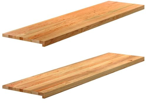 2 davanzali in legno massello di quercia 160 x 40 x 2 cm, davanzale in legno massello, 2 pezzi
