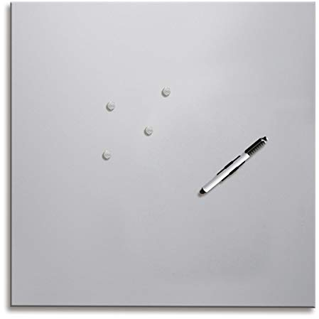 Eurographics Memo Board MB-MIRROR5050 Magnet- und Schreibtafel aus Glas (inklusiv Stift + Magnete), Spiegel, Mirror 50x50cm