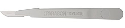 Paragon - Einwegskalpell, steril, Größe Nr. 10, Edelstahl, Klingenschutzverstärkung, Packung mit 10 Skalpellen in Einzelbeuteln
