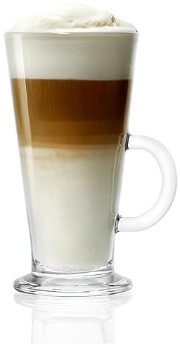 Stölzle Lausitz Kaffee- und Teegläser mit Henkel 265 ml, 6er-Set | Gläser für Kaffee, Tee, Glühwein, Latte Macchiato und Eiskaffee, mit praktischem Henkel, stoßfest & spülmaschinengeeignet