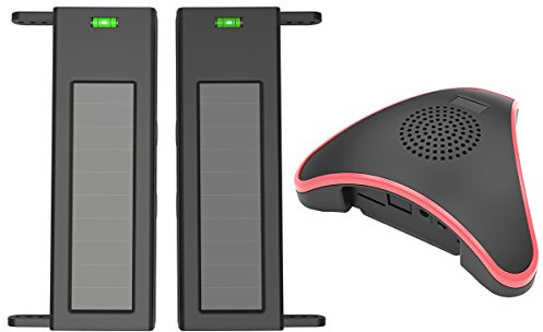 HTZSAFE Solar Wireless Driveway Alarm System- 1/2 Mile Long Transmission Range- 300 Feet Wide Sensor Range- No Wiring No Need Replace Battery- Outdoor Weatherproof DIY Security Perimeter Alert System