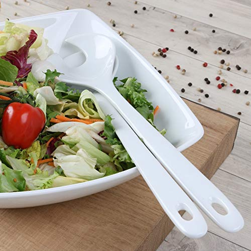Holst Porcellana KPL 229 Posate da Insalata in Porcellana 2 Pezzi 29 cm, Bianco, 28.5 x 7 x 2 cm