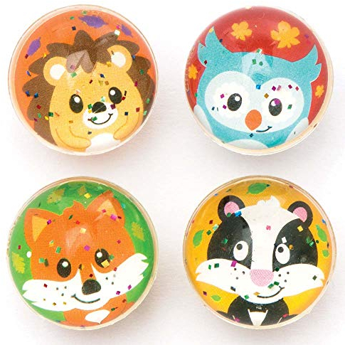 Baker Ross Glitzer-Flummis „Waldfreunde“ für Kinder – perfekt als kleine Partyüberraschung für Kinder (8 Stück)