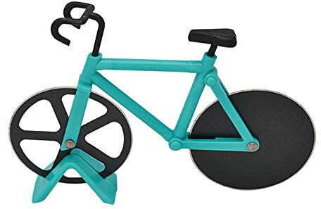 BE-TOOL - Tagliapizza per bicicletta, in acciaio inox, con supporto antiaderente, per gli amanti della pizza a casa, confezione da 1, colore: blu navy