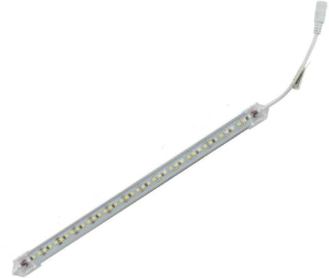 Striscia 144 LED barra luminosa rigida copertura trasparente profilo in alluminio 1 mt 12V sottopensile cucina luce caldo 3000k (Luce calda)