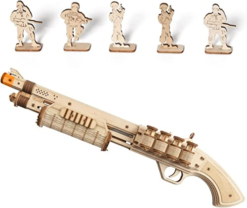 Fusil de chasseTerminator M870 - Puzzle 3D Mécanique en bois Rokr