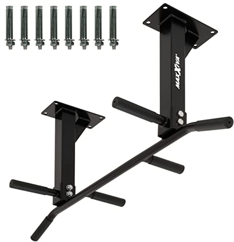 MAXXIVA Klimmzugstange für Deckenmontage schwarz für Workout Kraftübungen Bodybuilding Fitness-Training Reckstange Multifunktionen