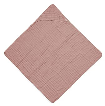 Jollein Kapuzenhandtuch Wrinkled 75x75 cm - Rosewood