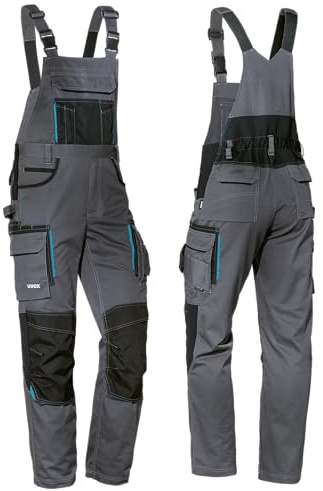 Uvex Tune-up Lange Herren-Arbeitshose - Lange Latzhose mit Knietaschen - Premium Latzhosen