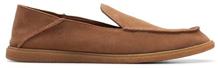 Clarks Men's Clarkbay Step Loafer Flat, Cola Suede, 39.5 EU