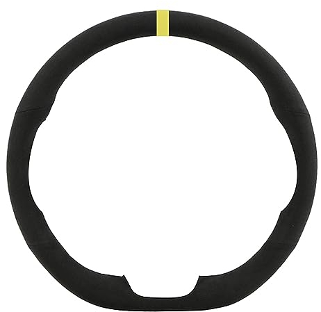 Lenkradbezug Für Golf 5 Für Mk5 Für GTI Für R32 Für Passat Für R Für GT Hand Nähen Wildleder Auto Lenkrad Abdeckung Autozubehör Innenraum (Farbe : Gelb)