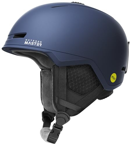 OutdoorMaster MIPS Snow Helmet - Men, Women & Youth, 8 Vents, PC Shell & EPS Foam, Ski & Snowboard Certified