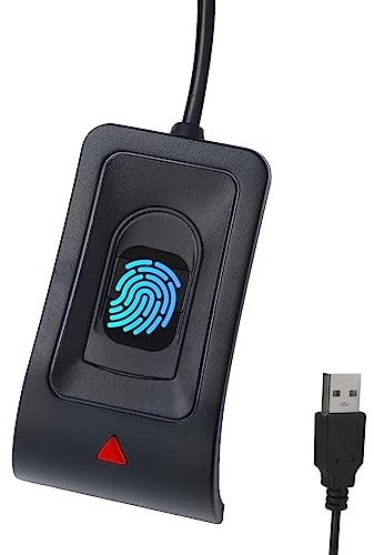 USB Fingerprint Reader for Windows 10/11, Windows Hello Fingerprint Scanner, Plug & Play with Automatic Driver Setup, 1.5m Cable