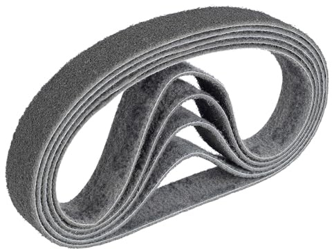 Bande abrasive non tissée pour ponceuse à bande, nettoyage et finition des surfaces métalliques. SC-BL 40x760mm, 5 pièces, (Grade: Super fine, Color: Green, Korn:800)
