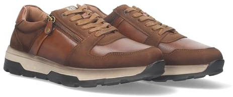 shoes&blues.es 78799 Zapato de Hombre Comodos Detalle de Cremallera y Cierre de cordoneras. Marron Talla 41