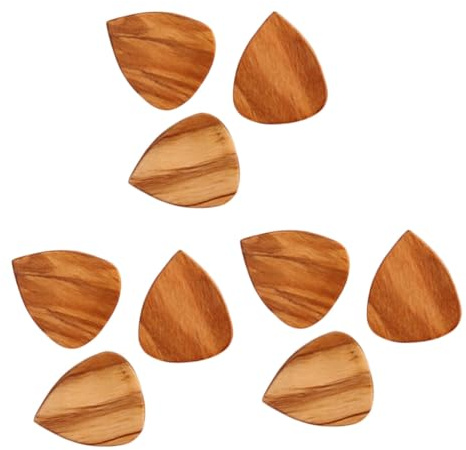 ibasenice 9stücke Olivenholz Ukulele Pick Handgefertigte Holz Plectra Für Gitarre Leicht Und Tragbar Professionelles Zubehör Für Musiker Für Gitarrenspiel Und Sammlungen