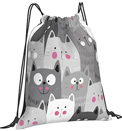 501 Herren Damen Sportrucksack Britische Kurzhaarkatze Kawaii Rucksack Hipster Sportbeutel Mit Kordelzug Fußballtasche Für Schwimmen Yoga Strand