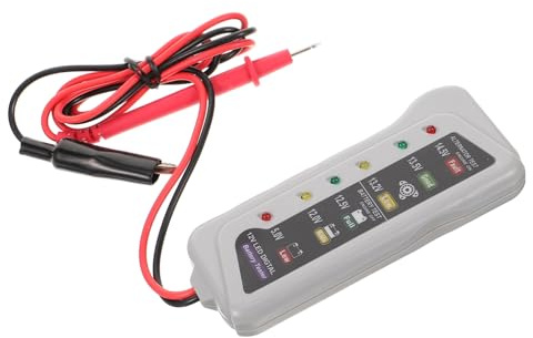 iplusmile Testeur Batterie Voiture 12 V Système de Batterie Automobile, Analyseur Diagnostic Électronique, Gris Clair, Compatible Accumulateur Auto Moto, Usage Professionnel