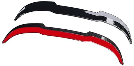 Heckspoiler Für Ford Für Fiesta ST MK7 MK 7,5 MK8 2009-2022 Spoiler Hinten Flügel Schwanz Kleine Verlängerung Kappe Aufkleber ABS Auto Spoiler Wing(A Black)