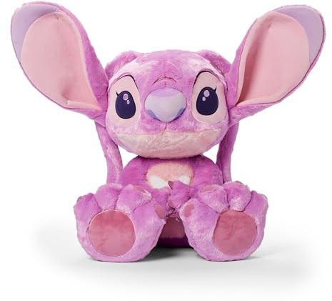Disney Store Official Peluche Angel Big Feet, Lilo & Stitch, 45 cm, peluche grande di extraterrestre rosa da coccolare, pupazzo imbottito, adatto anche a neonati