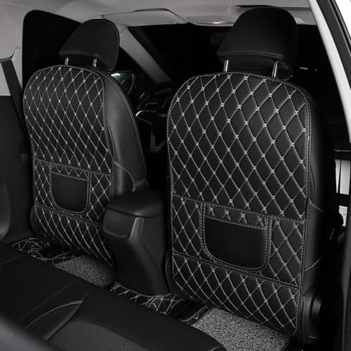 2Pack Car Seat Kick Mat Protector for BMW Serie 3 G20 G21 2019-2024 / Serie 4 G22 / i3 G28 i4 G26, Toy Storage Organiser Kids Leather Backrest Protective Mat Anti Fouling Waterproof Easy To Clean