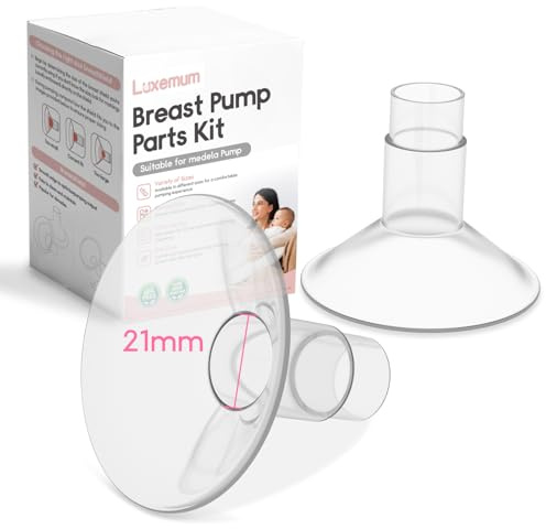 Breast Pump Parts for Medela,21mm Medela Flange Accessories with Pump in Style Parts Freestyle Flex Symphony Parts Swing Maxi Connector（2 Packs）