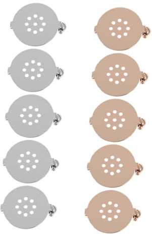 BESTYASH Selbstgemacht Broschenbasis 21mm Kupfer Brosche Trays Mit 9 Löchern 10 Stück Schmuckzubehör Für Broschenherstellung Und Selbstgemacht Schmuck