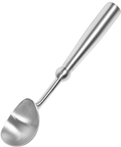 GLEAVI Socada de helado de acero inoxidable chaquetas cucharón gubia melon baller Cucharilla para ensaladas pala de helado cucharas para servir comida fabricante de bolas de melón Silver