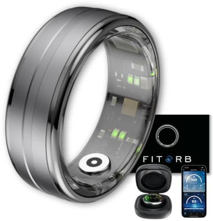 Fitorb Smart Ring Pro - Das Original. High-Tech Fitness- & Gesundheitsring, Schlafanalyse, 24/7 Aktivitätstracking. Temperaturmessung, Stress. Proberinge. (Saturn, Grau, 22,4 mm (13))