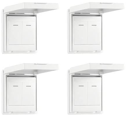 4pcs Steckdosen Abdeckung Steckdosenschutz Steckdosenabdeckung Lichtschalter Abdeckung Steckdose Ultradünn Wasserdicht 3 Farben Erhältlich