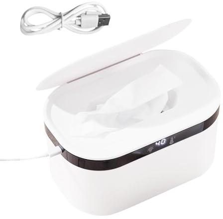 Calentador de toallitas para niños – Control Digital De Temperatura, Bandeja Higiénica Suave, Calentador De Toallitas Húmedas USB, Dispensador De Bloqueo De Seguridad | Picnic De Camping V
