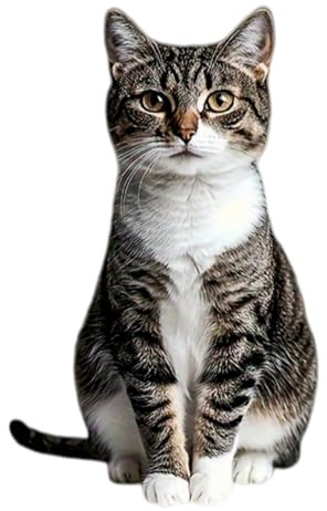 Fahrzeugaufkleber Tabby Katze 14cm Vinyl 2 Stück Autoaufkleber wasserdicht glänzend für Auto SUV Motorrad Laptop Helm Fahrrad Koffer Fenster Stoßstangenaufkleber kratzfest Türen Wand abnehmbar