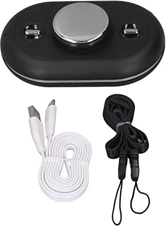 MEEVINWH Ventilador de collar colgante portátil con carga USB, mini ventilador de cuello ajustable para interiores y exteriores (negro)