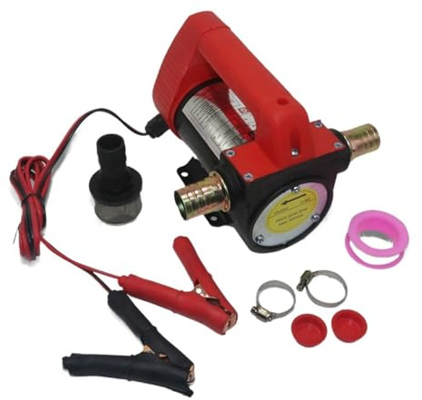 Bomba De Aceite Eléctrica Autocebante For Transferencia Queroseno Diésel, Combustible, Pozo, Agua, 50 L/min, Avance Y Retroceso TráFico Intenso(DC 12V)