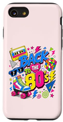 Back to 80s Nostalgia Roller Skate Boombox Cassette années 80 Coque pour iPhone SE (2020) / 7/8
