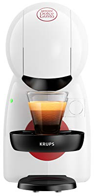 Krups Nescafé Dolce Gusto KP1A01 Piccolo XS kompakte Kaffee-Kapselmaschine | für heiße und kalte Getränke | 15 bar Pumpendruck | 0,8 Liter abnehmbarer Wassertank | weiß