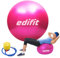 EDIFIT, Gymnastikball, 55, 65 und 75, Pezziball, Einschließlich Inflator, Pilates Ball, Sitzball, Pilates, Yoga Ball, Gymnastik (65 cm, Rosa)