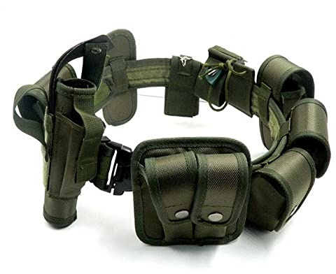 ACEXIER Multifunktionaler 10-in-1-Tactical Security Duty Belts Gun Holster Taschenlampe Pouch Sets Utility Kit Belt Military Police Duty Belt