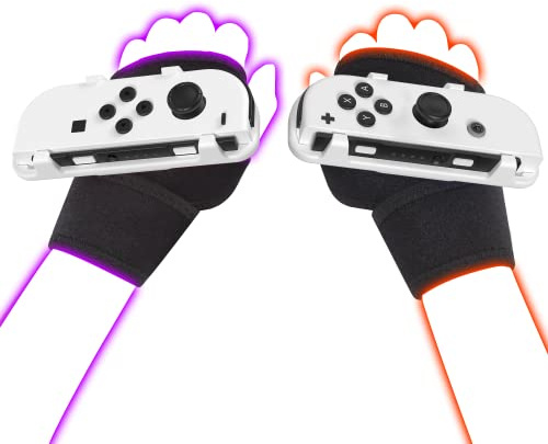 Bracelet pour Just Dance 2024 2023, 2022, 2021, 2020, Brassard Compatible Avec Nintendo Switch/OLED Dance, Accessoires de Jeu Mains Libres pour Manette Joycon Blanc