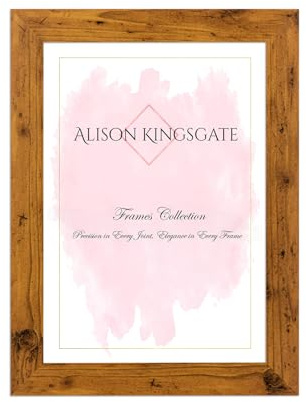 Alison Kingsgate Modern Rose Wood A4 Picture Frame for Photos,Certificates | Engineered Wood, Shatterproof Perspex Front, Ideal for Wall Art & Tabletop, Posters, Documents & Home Décor