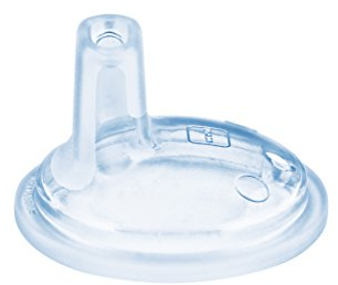 MAM Ugello extra morbido per tazze di apprendimento MAM, in forma asimmetrica, ideale transizione al bicchiere normale, in silicone SkinSoftTM Silicone, anti sgocciolamento, confezione da 2
