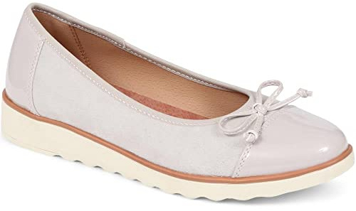 Pavers Lightweight Ballet Pumps - Grey Size 6