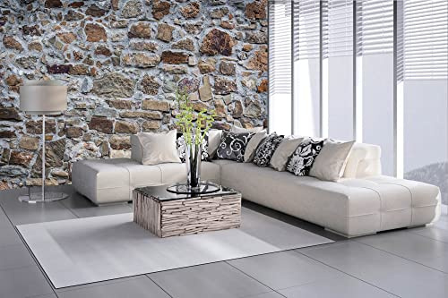 DIMEX LINE Non-Woven Photo Wallpaper Stone WALL Made of Rough Stones 375 x 250 cm - Non-Woven Wallpaper, wall Mural, wall Art - Wallpaper for Living Room, Bedroom, Office, Kitchen